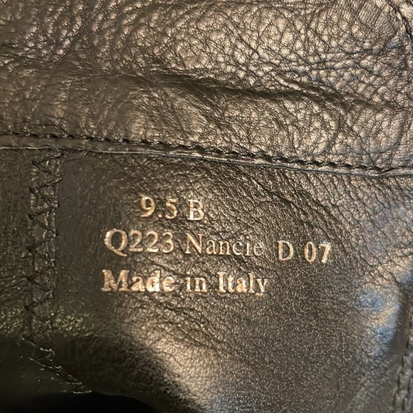 Coach Nancie Soft Calf Black Pebbled Leather Heeled Bootie Made in Italy - Picture 9 of 16